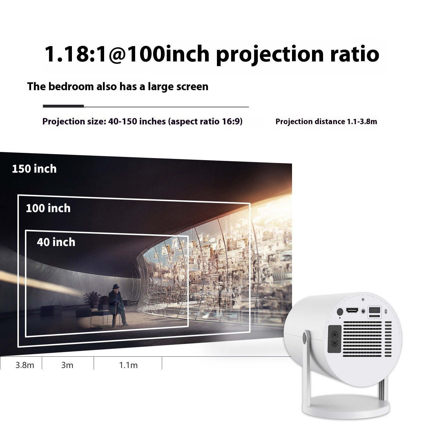 LumoFlex 180™ Smart Mini Projector